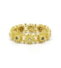 Bracelet - Or. Saphirs Et Diamants