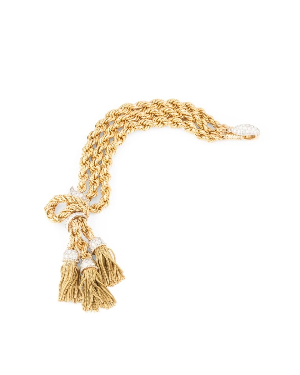 Bracelet Passementerie En Or Jaune Et Diamants 3 Bracelet Passementerie En Or Jaune Et Diamants – Image 3