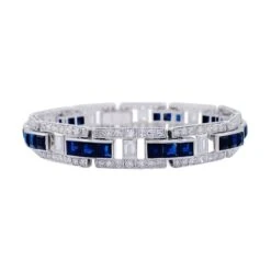 Miller Bracelet Platine, Saphirs Et Diamants