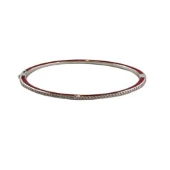 Bracelet Raphaëlle Canot "Skinny Déco Bangle" En Or Blanc Et émail -Castafiore Boutique bracelet raphaelle canot skinny deco bangle en or blanc et email 150874