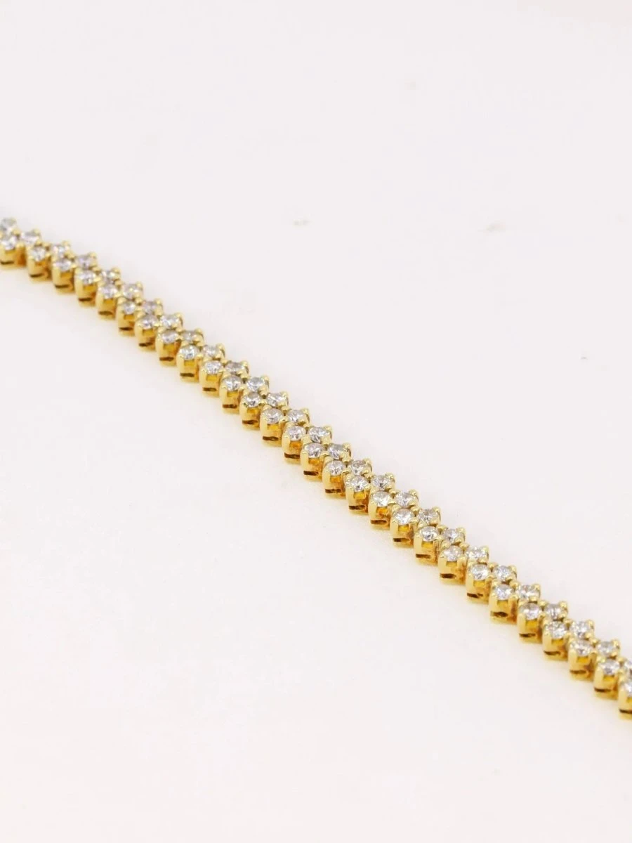 Bracelet Rivière De Diamants Or Jaune 4,8 Carats 3 Bracelet Rivière De Diamants Or Jaune 4,8 Carats – Image 3