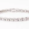 Bracelet Riviere En Diamant Or Gris Et Platine