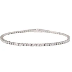 Bracelet Rivière En Or Blanc Et Diamant