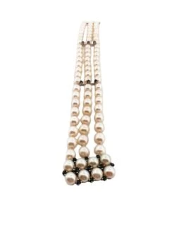 Bracelet Souple 3 Rangs De Perles En Or Blanc Et Saphirs 6 Bracelet Souple 3 Rangs De Perles En Or Blanc Et Saphirs -Castafiore Boutique bracelet souple 3 rangs de perles en or blanc et saphirs 821542