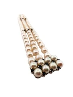 Bracelet Souple 3 Rangs De Perles En Or Blanc Et Saphirs 7 Bracelet Souple 3 Rangs De Perles En Or Blanc Et Saphirs -Castafiore Boutique bracelet souple 3 rangs de perles en or blanc et saphirs 940577