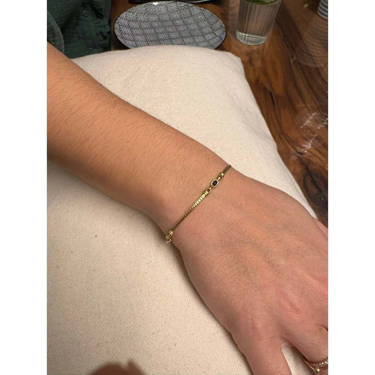 Bracelet Souple En Or Jaune Et Saphirs 2 Bracelet Souple En Or Jaune Et Saphirs – Image 2