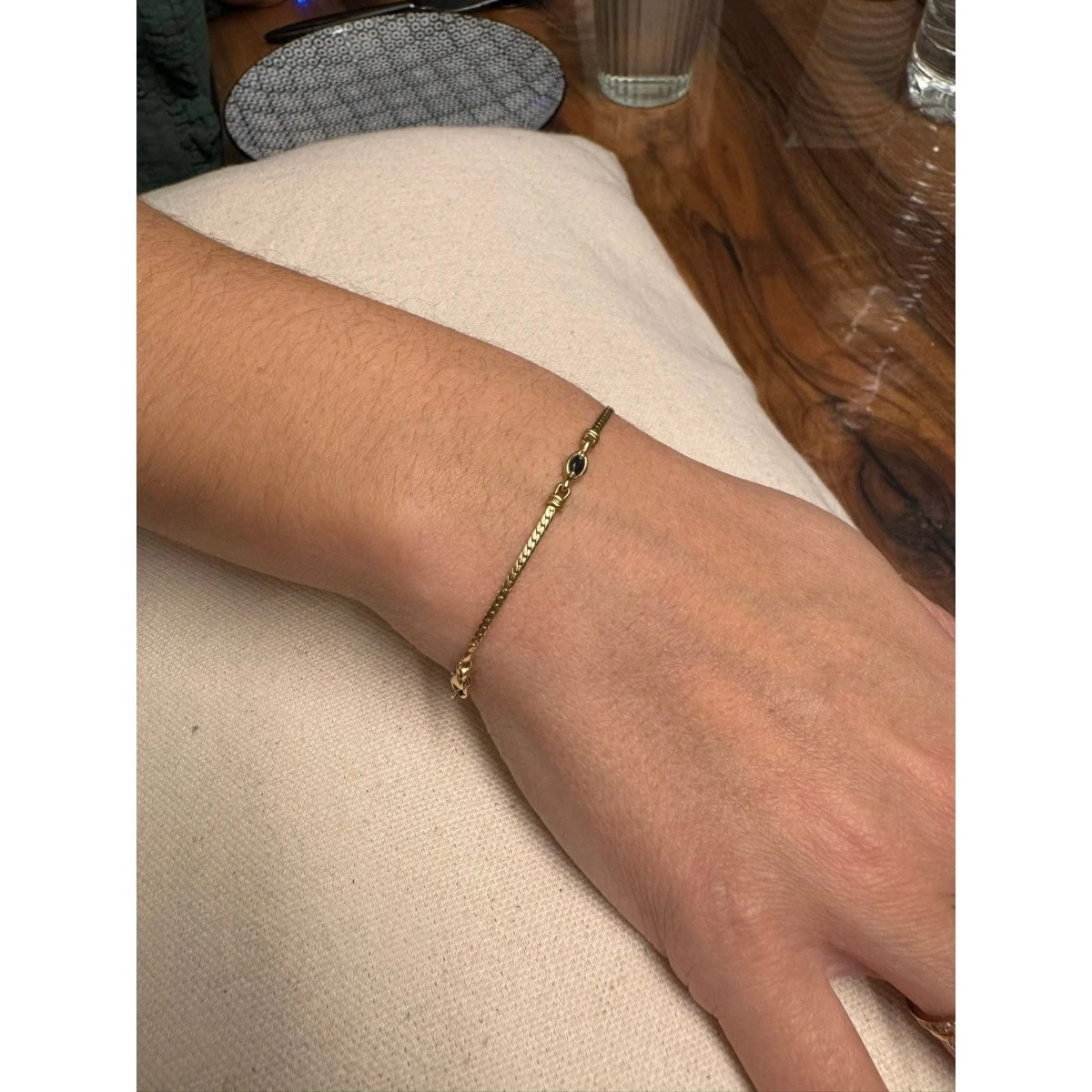 Bracelet Souple En Or Jaune Et Saphirs 3 Bracelet Souple En Or Jaune Et Saphirs – Image 3