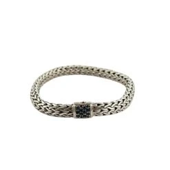 Bracelet Souple JOHN HARDY En Argent Et Saphir
