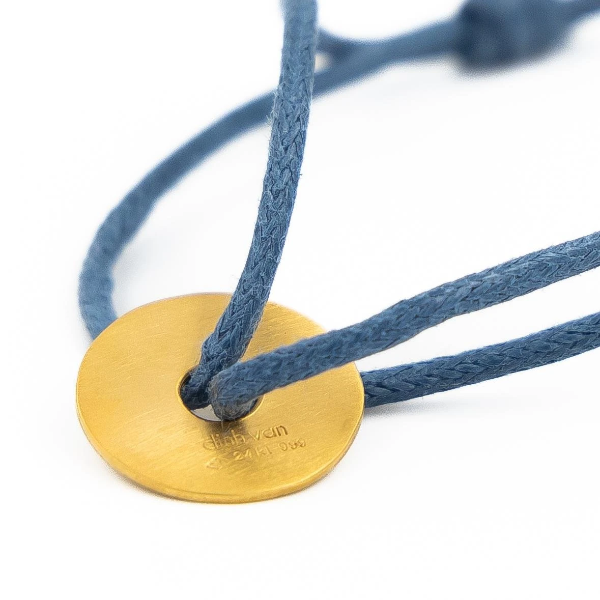 Bracelet Sur Cordon DINH VAN "Pi" En Or Jaune 2 Bracelet Sur Cordon DINH VAN "Pi" En Or Jaune – Image 2