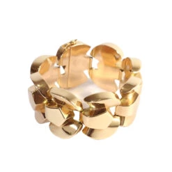 Bracelet Tank En Or Jaune