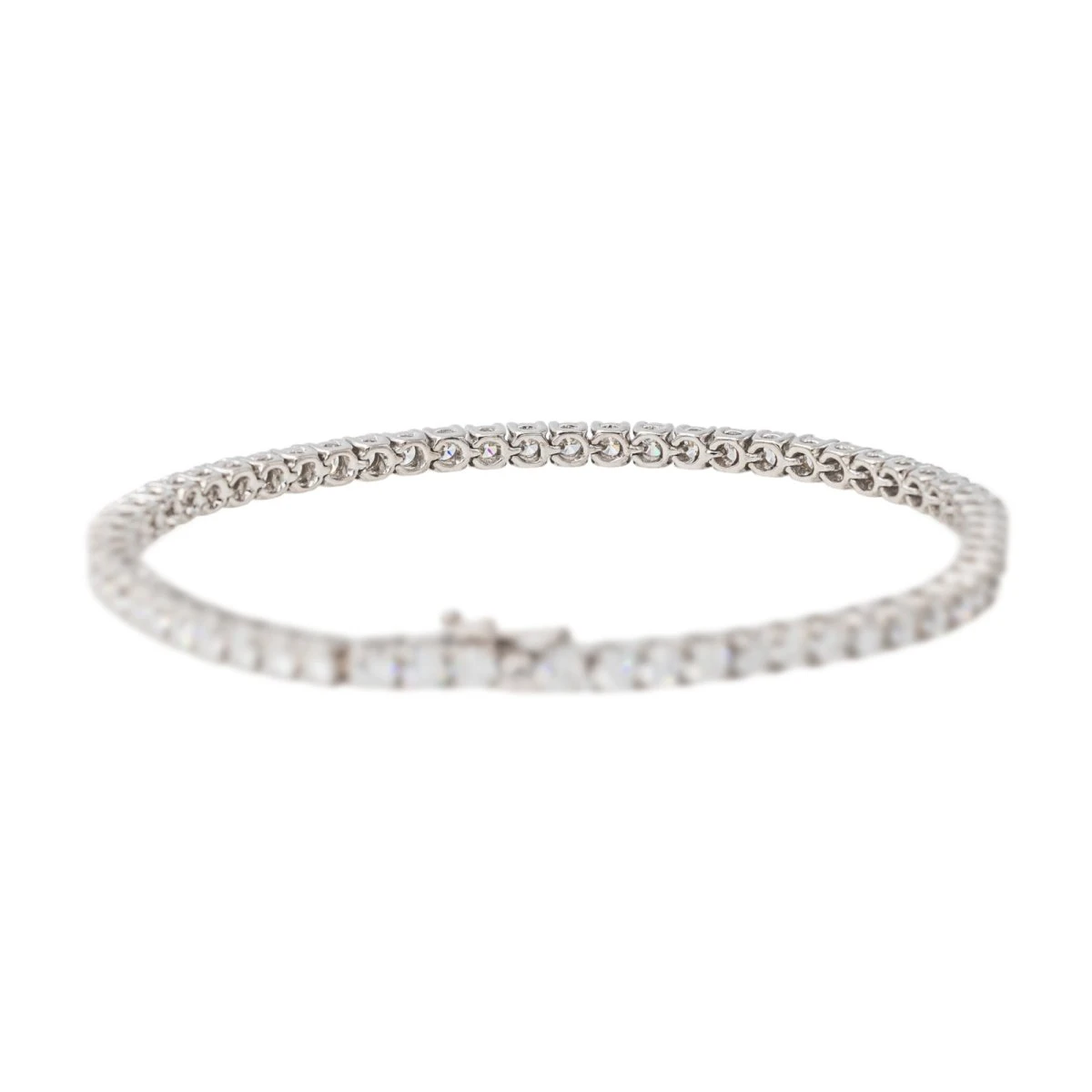Bracelet Tennis Or Blanc Diamant 5 Bracelet Tennis Or Blanc Diamant – Image 5