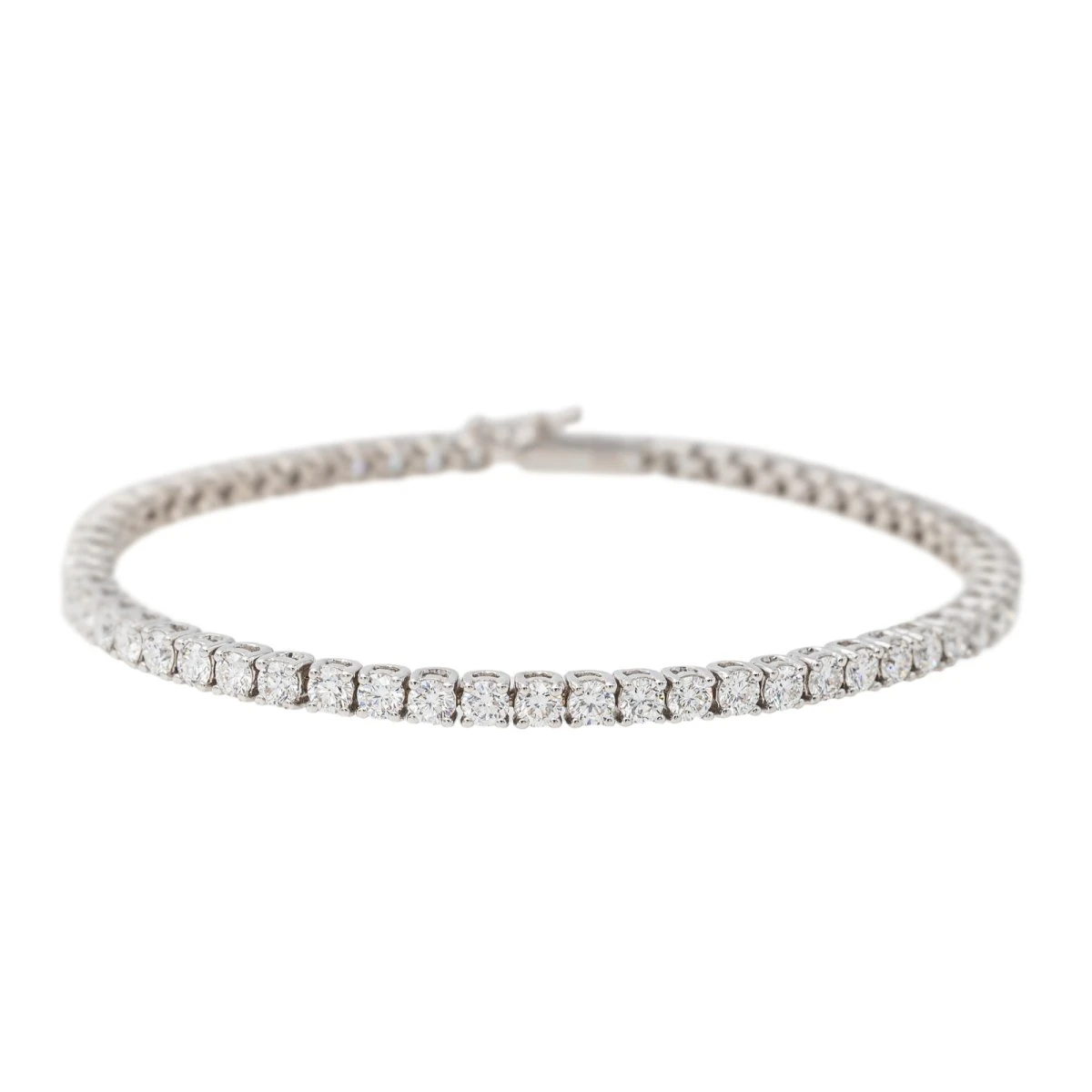 Bracelet Tennis Or Blanc Diamant 1 Bracelet Tennis Or Blanc Diamant