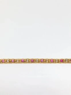 Bracelet Tennis Vintage En Or, Rubis Et Diamants -Castafiore Boutique bracelet tennis vintage en or rubis et diamants 365197