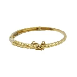 Bracelet Jonc POIRAY En Or Jaune Et Diamants -Castafiore Boutique bracelet torsade poiray en or jaune et diamants 351121