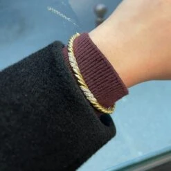 Bracelet Jonc POIRAY En Or Jaune Et Diamants -Castafiore Boutique bracelet torsade poiray en or jaune et diamants 737250