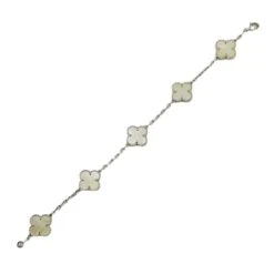 Bracelet VAN CLEEF & ARPELS"Alhambra" En Or Blanc Et Nacre