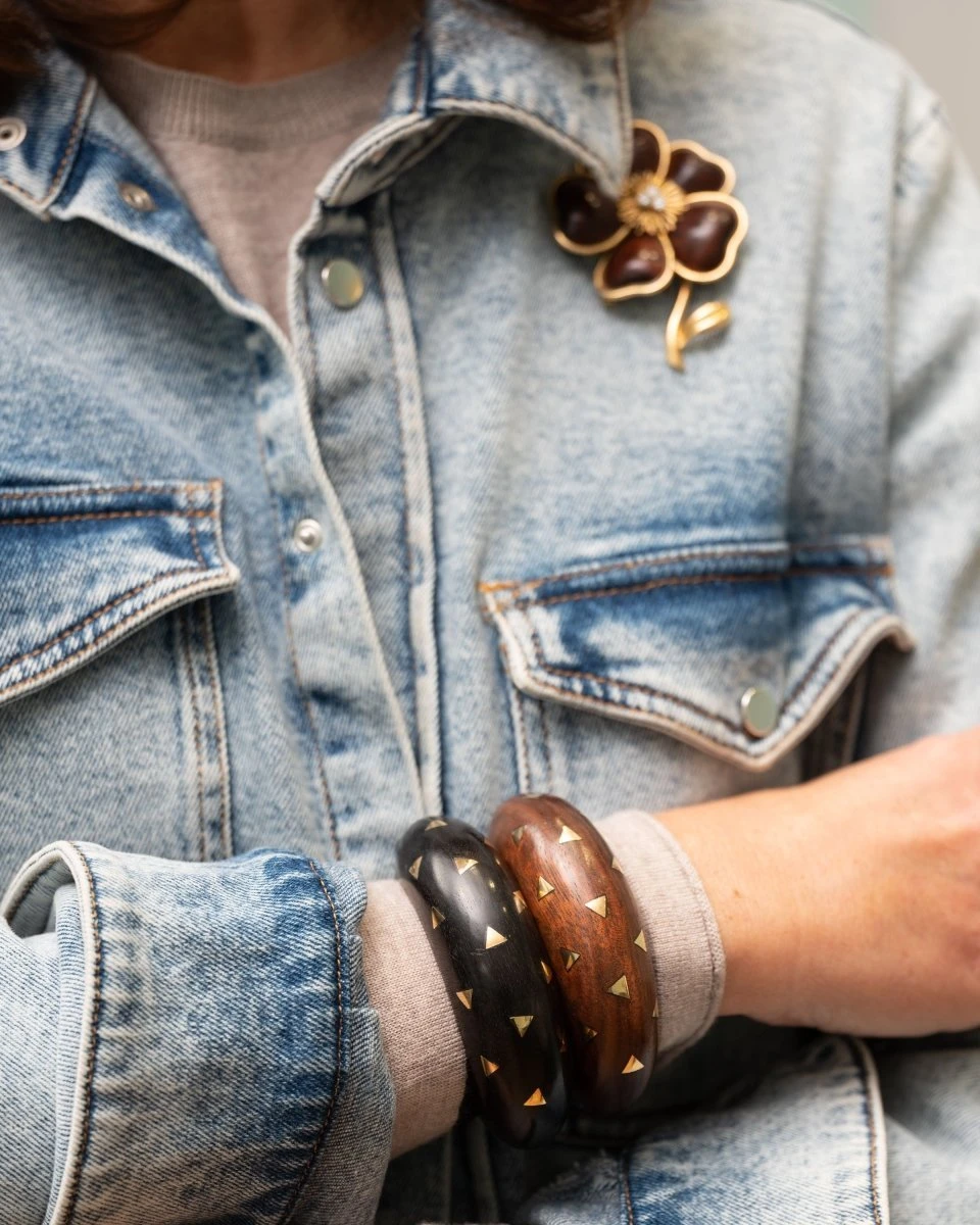 Bracelet VAN CLEEF & ARPELS En Or Jaune Et Bois D'amourette 2 Bracelet VAN CLEEF & ARPELS En Or Jaune Et Bois D'amourette – Image 2