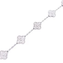 Miller Bracelet VAN CLEEF & ARPELS "Vintage Alhambra" En Or Blanc Et Diamants -Castafiore Boutique bracelet van cleef arpels vintage alhambra or blanc diamants 232143