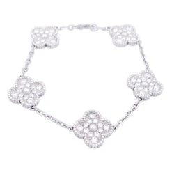 Miller Bracelet VAN CLEEF & ARPELS "Vintage Alhambra" En Or Blanc Et Diamants