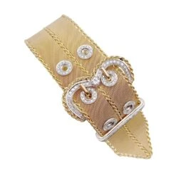 Miller Bracelet Vintage "Ceinture", Or Rose Et Diamants -Castafiore Boutique bracelet vintage ceinture or rose et diamants 599088