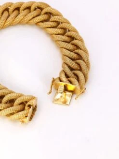Bracelet Vintage Maille Tressee Or Jaune -Castafiore Boutique bracelet vintage maille tressee or jaune 131809