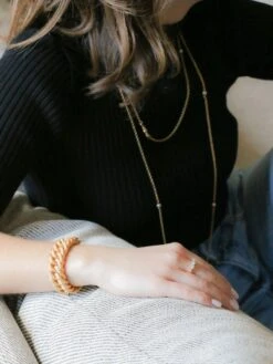 Bracelet Vintage Maille Tressee Or Jaune -Castafiore Boutique bracelet vintage maille tressee or jaune 842589