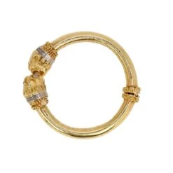 Bracelet ZOLOTAS "Tête De Félins" En Or Jaune, Rubis Et Diamants -Castafiore Boutique bracelet zolotas tete de felins en or jaune rubis et diamants 146625