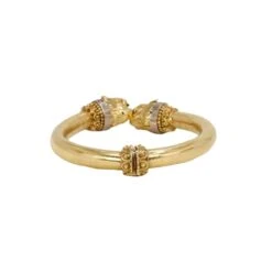 Bracelet ZOLOTAS "Tête De Félins" En Or Jaune, Rubis Et Diamants -Castafiore Boutique bracelet zolotas tete de felins en or jaune rubis et diamants 233049