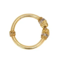 Bracelet ZOLOTAS "Tête De Félins" En Or Jaune, Rubis Et Diamants -Castafiore Boutique bracelet zolotas tete de felins en or jaune rubis et diamants 728244