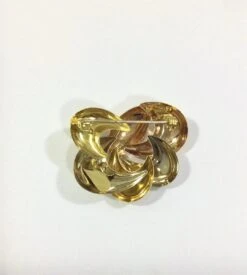 Broche En Or Rose, Jaune Et Blanc -Castafiore Boutique broche 3 ors 782913