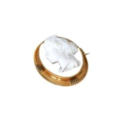 Broche Ancienne En Or Jaune Et Camée Agate -Castafiore Boutique broche ancienne en or jaune et camee agate 395840