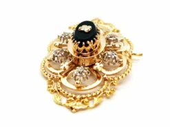 Broche Art Déco En Or Jaune, Platine, Diamants Et Onyx 21 Broche Art Déco En Or Jaune, Platine, Diamants Et Onyx -Castafiore Boutique broche art deco en or jaune platine diamants et onyx 667704