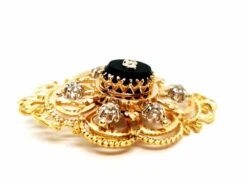 Broche Art Déco En Or Jaune, Platine, Diamants Et Onyx 13 Broche Art Déco En Or Jaune, Platine, Diamants Et Onyx -Castafiore Boutique broche art deco en or jaune platine diamants et onyx 983302