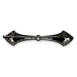 Broche Barrette Art-Déco En Platine, Diamants Et Onyx. -Castafiore Boutique broche barrette art deco en platine diamants et onyx 234812
