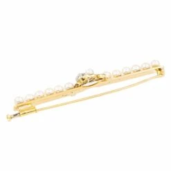 Broche Barrette Or Jaune Diamant -Castafiore Boutique broche barrette or jaune diamant 266130