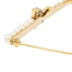 Broche Barrette Or Jaune Diamant -Castafiore Boutique broche barrette or jaune diamant 900279