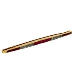 Broche Barrette Rubis Et Diamants