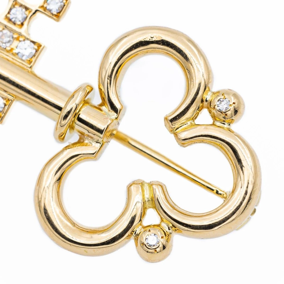 Broche Clé Or Jaune Diamant 4 Broche Clé Or Jaune Diamant – Image 4