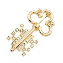 Broche Clé Or Jaune Diamant 9 Broche Clé Or Jaune Diamant -Castafiore Boutique broche cle or jaune diamant 660871
