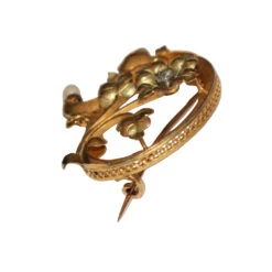 Broche Clip En Or Jaune Et En Perle -Castafiore Boutique broche clip en or jaune et en perle 418490