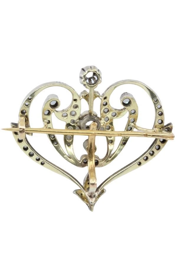 BROCHE DIAMANTS ART NOUVEAU 3 BROCHE DIAMANTS ART NOUVEAU – Image 3