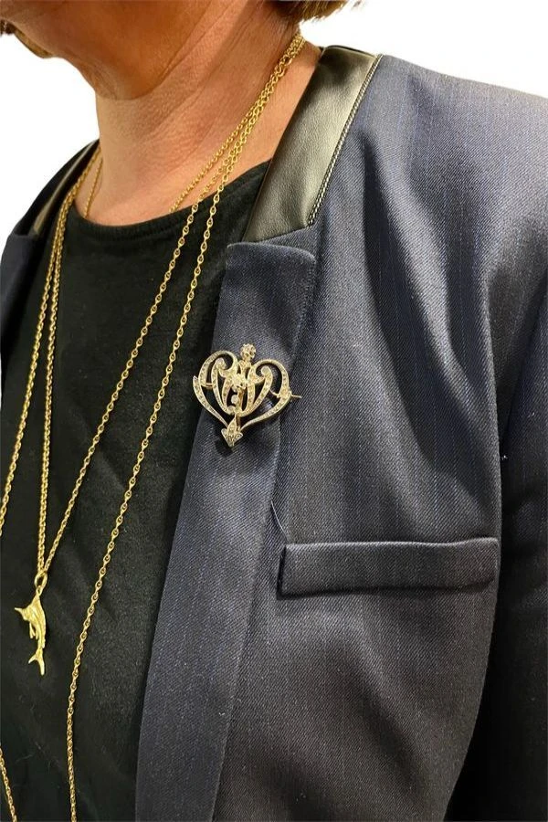 BROCHE DIAMANTS ART NOUVEAU 2 BROCHE DIAMANTS ART NOUVEAU – Image 2