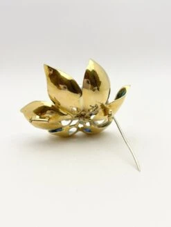 Broche En Or Avec Perles De Culture Et émail -Castafiore Boutique broche en or avec perles de culture et email 471236