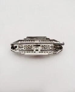 Broche Epingle Art Déco En Or Blanc Et Diamants -Castafiore Boutique broche epingle art deco en or blanc et diamants 391946