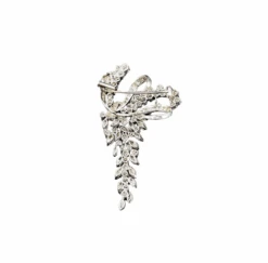Broche Épingle Noeud En Or Blanc Et Diamants -Castafiore Boutique broche epingle en or blanc et diamants 875914