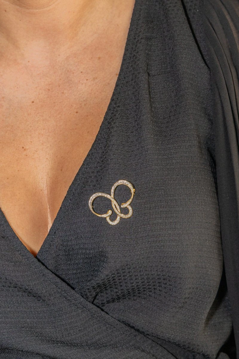 Broche Epingle Or Jaune Diamant 2 Broche Epingle Or Jaune Diamant – Image 2