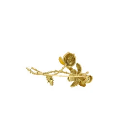 Broche Fleur En Or Jaune Et émail -Castafiore Boutique broche fleur annees 70 or jaune email 505832