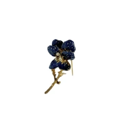 Broche Épingle ÉDOUARD RICHARDS "Fleur" En Or Jaune Et Diamants -Castafiore Boutique broche fleur bleue ed richards en or jaune et diamants 956564