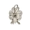 Broche Fleur Dentelée En Or Blanc Et Diamants