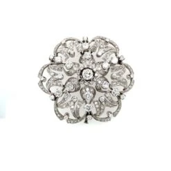 Broche Italienne En Or Avec 5,50 Carats De Diamants De Succession -Castafiore Boutique broche italienne en or avec 550 carats de diamants de succession 214550